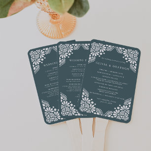Abanico Programa de Boda Beaux Arts