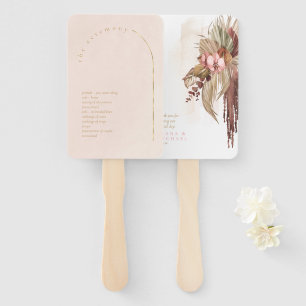 Abanico Programa de Boda Boho Oasis Blush ID959