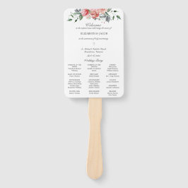 Abanico Programa de boda católica Elizabeth con misa