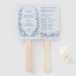 Abanico Programa de Boda Clásico de Jardín Francés Victori