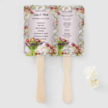 Programa de Boda Colorida Tulip Floral