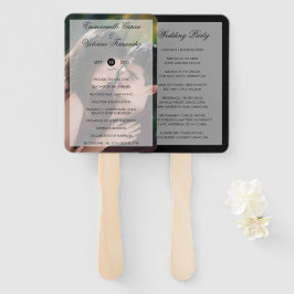 Abanico Programa de Boda con Superposición de Fotos Modern