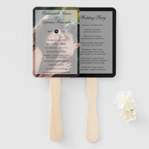 Abanico Programa de Boda con Superposición de Fotos Modern