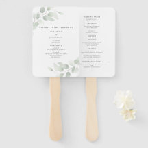Programa de Boda con Verde de Eucalipto 