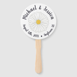 Abanico Programa de Boda Daisy Flower Blossom Daisies