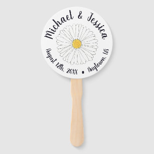 Abanico Programa de Boda Daisy Flower Blossom Daisies