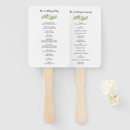 Abanico Programa de Boda de Agua de Verdor Geen Leaves