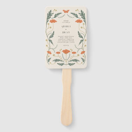 Abanico Programa de Boda de Art Nouveau Vintage