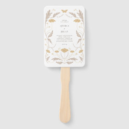 Abanico Programa de Boda de Art Nouveau Vintage