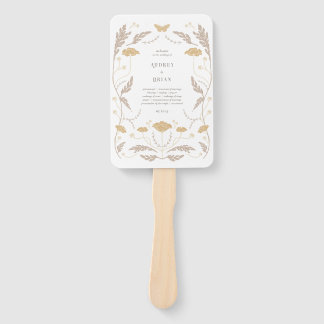 Abanico Programa de Boda de Art Nouveau Vintage