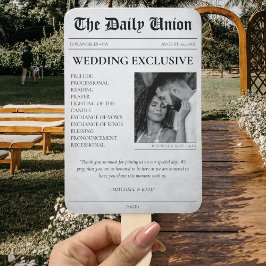 Abanico Programa de Boda de Artículo de Periódico