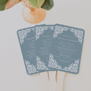 Abanico Programa de Boda de Beaux Arts