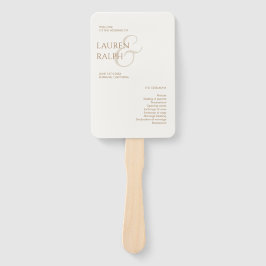 Abanico Programa de Boda de Bienvenida para Monograma de T