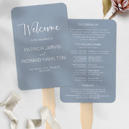 Abanico Programa de Boda de Caligrafía Moderna Simple