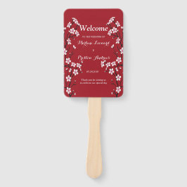 Abanico Programa de Boda de Cerezo en Flor
