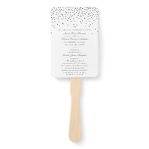 Programa de Boda de Confetti Vintage Glam Silver