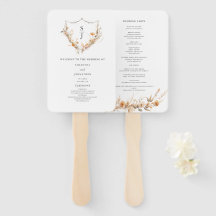 Programa de Boda de Flor Silvestre Acuarela Meloco