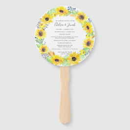 Abanico Programa de Boda de Flores