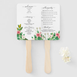 Abanico Programa de Boda de Flores Silvestres Periwinkle W