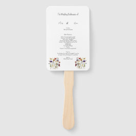 Abanico Programa de Boda de Flores Silvestres, personaliza