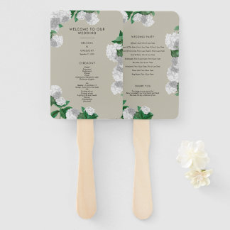 Abanico Programa de Boda de Floristería de Hortensia Blanc
