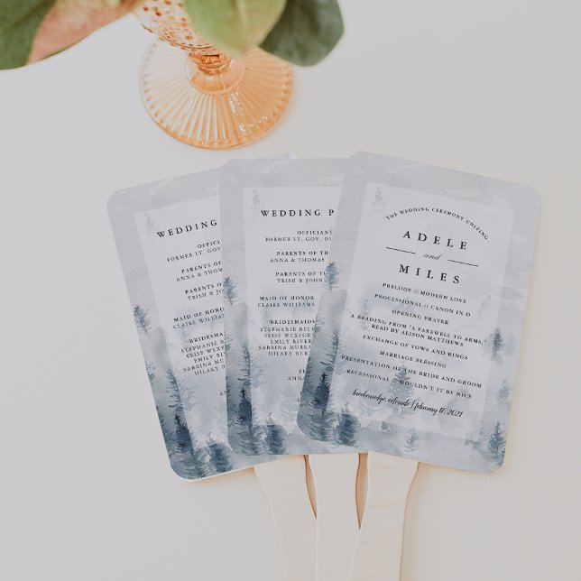 Abanico Programa de Boda de Invierno Reverie (Subido por el creador)