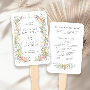 Abanico Programa de Boda de Jardín de la Primavera del Pas