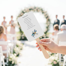 Abanico Programa de Boda de Libélula, personalizado