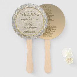 Abanico Programa de Boda de Plata y Oro