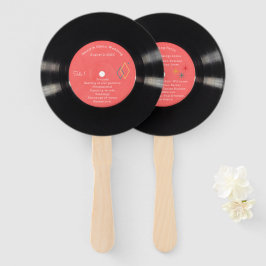 Abanico Programa de Boda de Registros de Vinilo al estilo
