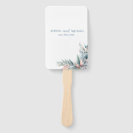 Abanico Programa de Boda de Sueño Tropical de Acuarela