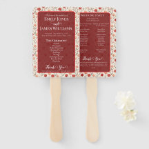 Programa de Boda de Tulipán de Naturaleza Vintage 