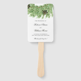 Abanico Programa de Boda de Winter Pines