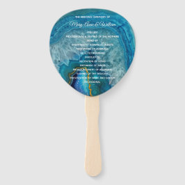 Abanico Programa de Boda del Agate Azul