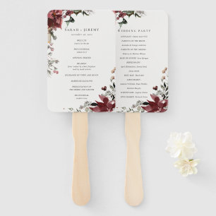 Abanico Programa de Boda Dusky Warm Winter Festive Foliage