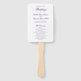 Abanico Programa de Boda Elegante Formal Púrpura Tradicion