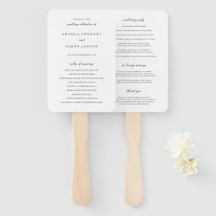 Abanico Programa de Boda Elegante Moderno Neutral
