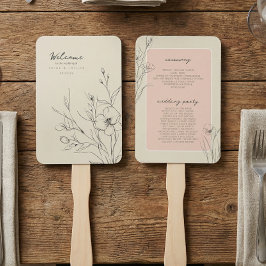 Abanico Programa de Boda en Jardín Lavado por el Sol ID128