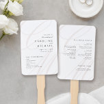 Abanico Programa de Boda en Monograma con Guión de Eleganc<br><div class="desc">Los modernos aficionados clásicos al programa de bodas minimalistas cuentan con elegantes detalles de la pareja de caligrafía monograma y de los eventos serif en color beige editable, blanco y negro, sencillo y sofisticado, Ideal para una boda vintage formal, boda tradicional romántico, boda clásico moderno en todas las temporadas. Vea...</div>