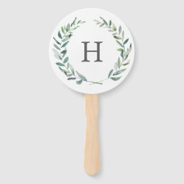 Abanico Programa de Boda en Monograma Rústico de la Genera