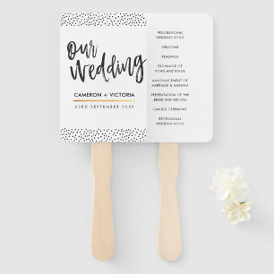 Abanico PROGRAMA DE BODA FANÁTICO moda elegante