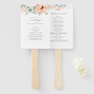Abanico Programa de Boda Floral de Peach