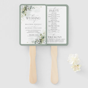 Abanico Programa de Boda Floral de Verdor Botánico