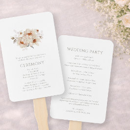 Abanico Programa de Boda Floral Elegante