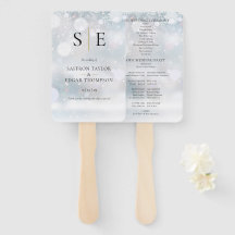 Programa de Boda Invernal con Monograma Elegante