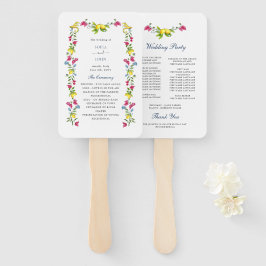 Abanico Programa de boda italiano Lemon Floral Amalfi