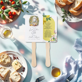 Abanico Programa de Boda Mediterranean La Dolce Vita