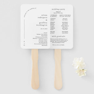 Abanico Programa de Boda Minimalista Arco Moderno de Selen