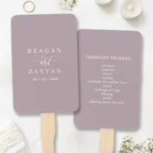 Programa de Boda Minimalista Lavanda Polvoriento