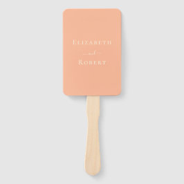 Abanico Programa de Boda Minimalista Moderno Coral Melocot